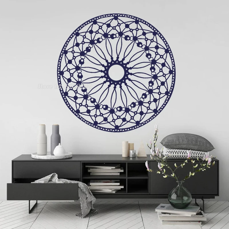 Mandala Wall Decal Bohemian Bedroom Decor Headboard Mandala Vinyl Sticker Yoga Studio Mandala Mural Wall Art Home Decor LL781