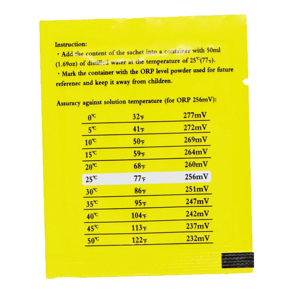 ORP Calibration Buffer Powder 256mV Redox Potential Analyzer Testing Pen Correction ORP Calibration Solution 1pcs