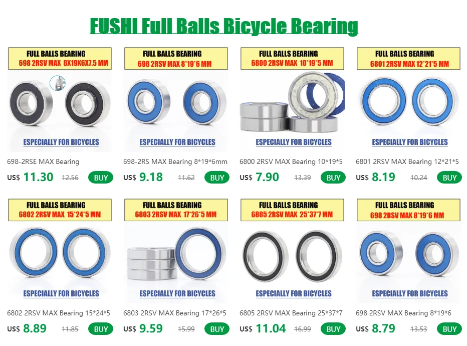 6902E-VRS MAX Lager 15*28*7*10mm 4PC Volle Kugeln Fahrrad Rahmen Pivot Reparatur Teile 6902 2RS RSV Kugellager 6902-2RS – Detail 1