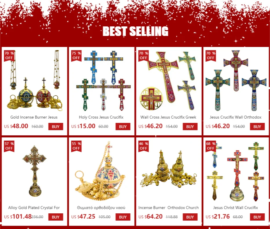 eisernes kreuz kreuz deko katholische kreuz russisch ortodoxische kreuz katholische kDie Orthodoxe Östlichen Kirche Χριαλίδα Ευχελαίου "Othodox Heilige Öl Zeremonielle Artikel Metallwaren Gebet Brunnen Stift Vergoldung – Detail 1