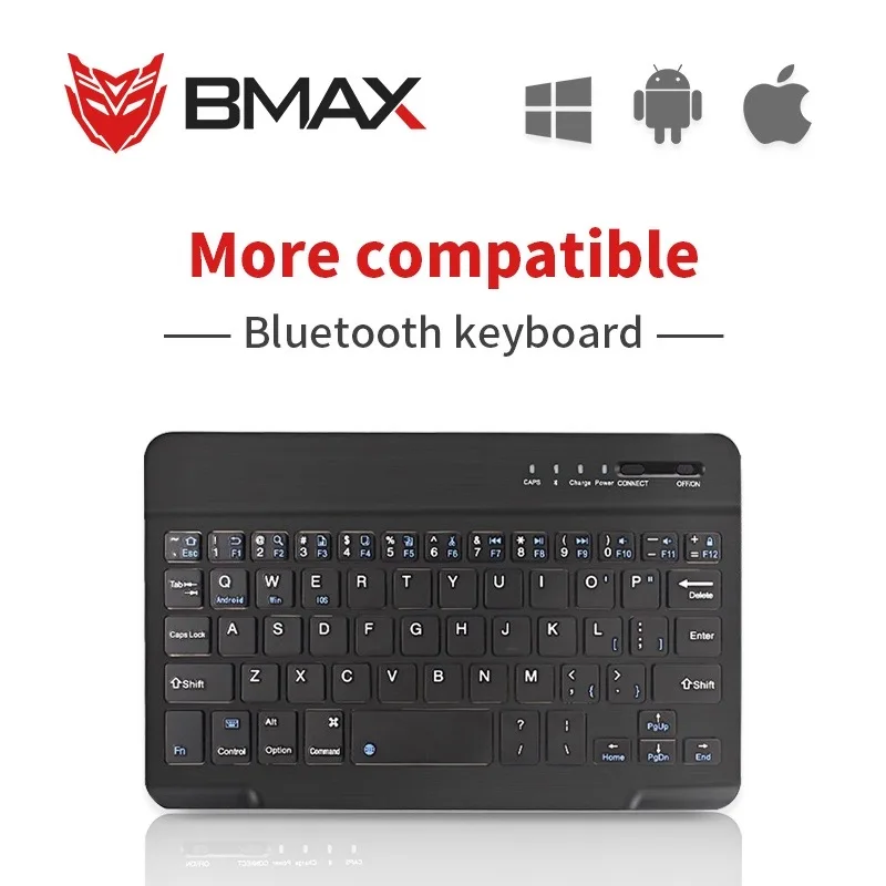 Bmax-オリジナルの革製タブレットケース,Bluetoothキーボード