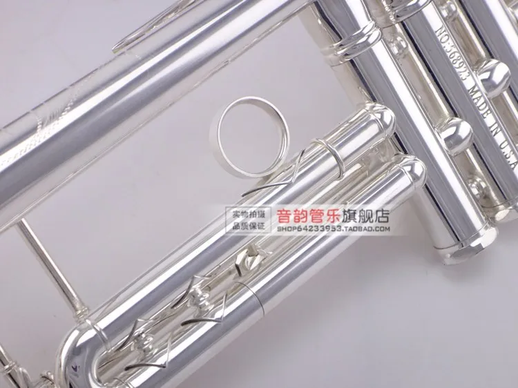 LT180S-90 Brass Bb Trumpet High Quality Silver Plated Musical Instruments Exquisite Hand Carved B Flat Trumpet With Mouthpiece