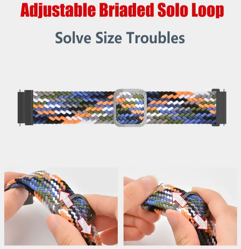 Geflochtene Armband Für Xiaomi Huami Amazfit GTS 3 GTR 3 Pro 2 2e Bip U Pro GTS 2 Mini GTR2 strap Stoff Nylon Elastische Armband