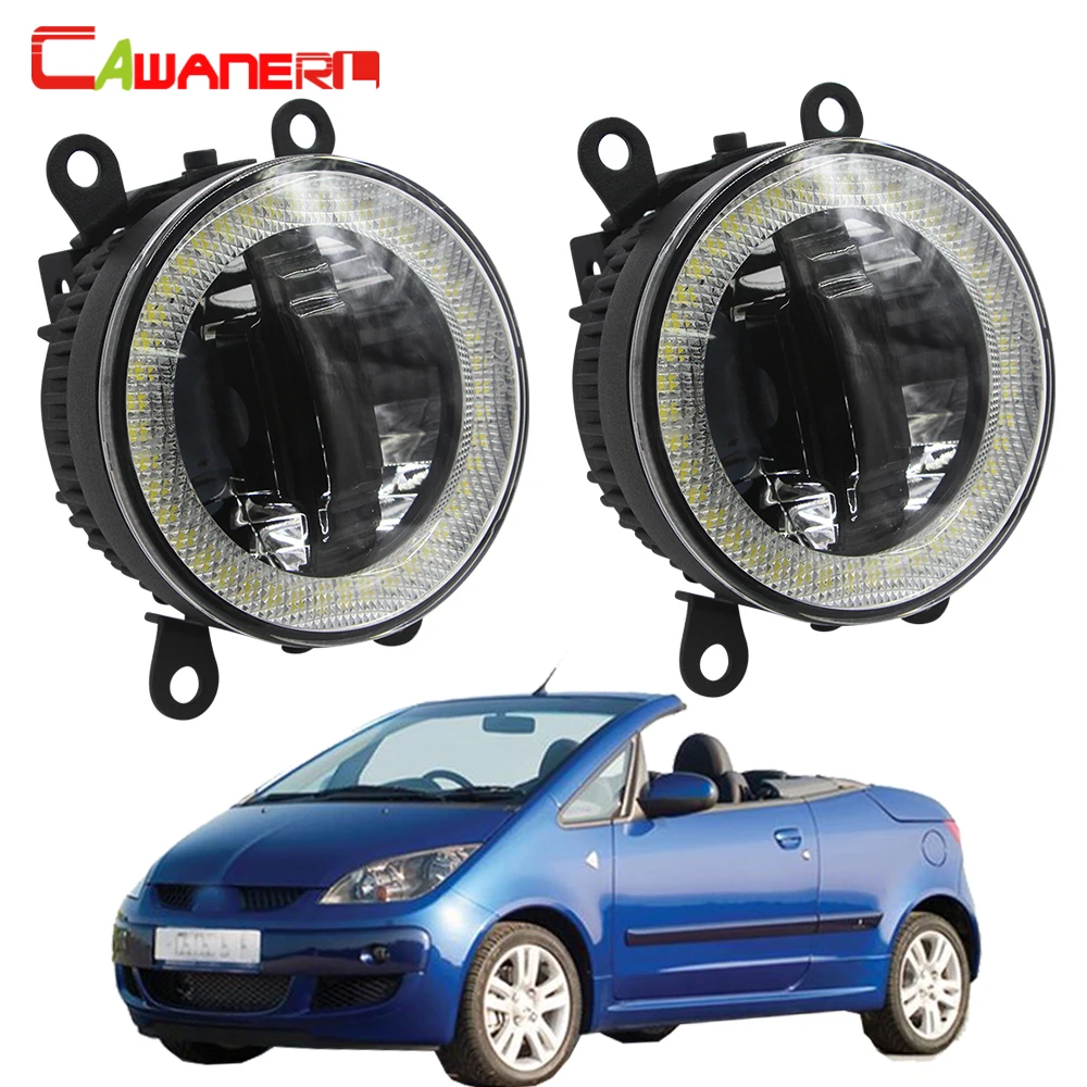 

Cawanerl 2 X Car LED Fog Light DRL Daytime Running Lamp Angel Eye 3000LM 12V For Mitsubishi Colt CZC Convertible (RG) 2006-2009