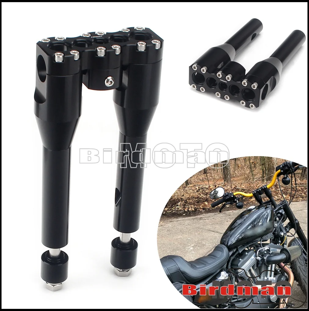 

For Harley Dyna Street Bob Fat Bob Low Rider Glide Motorbike Handlebar Modular Risers 25mm/1" Bar Clamp Mount Bolt Kit 10" 12"