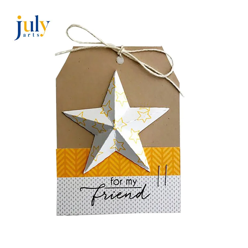 Five-Pointed Star Tag Metal Cut Dies Stencils for Scrapbooking Stamp/photo album Decorative Embossing DIY Paper Cards