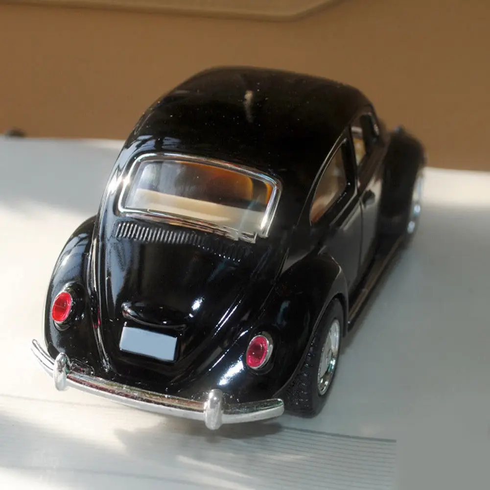 Vintage Beetle Diecast samochód z napędem Pull Back zabawkowy Model dla dzieci prezent Decor śliczne figurki