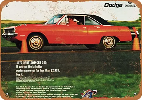 

Metal Sign - 1970 Dodge Dart Swinger 340 - Vintage Look Wall Decor for Cafe beer Bar Decoration Crafts