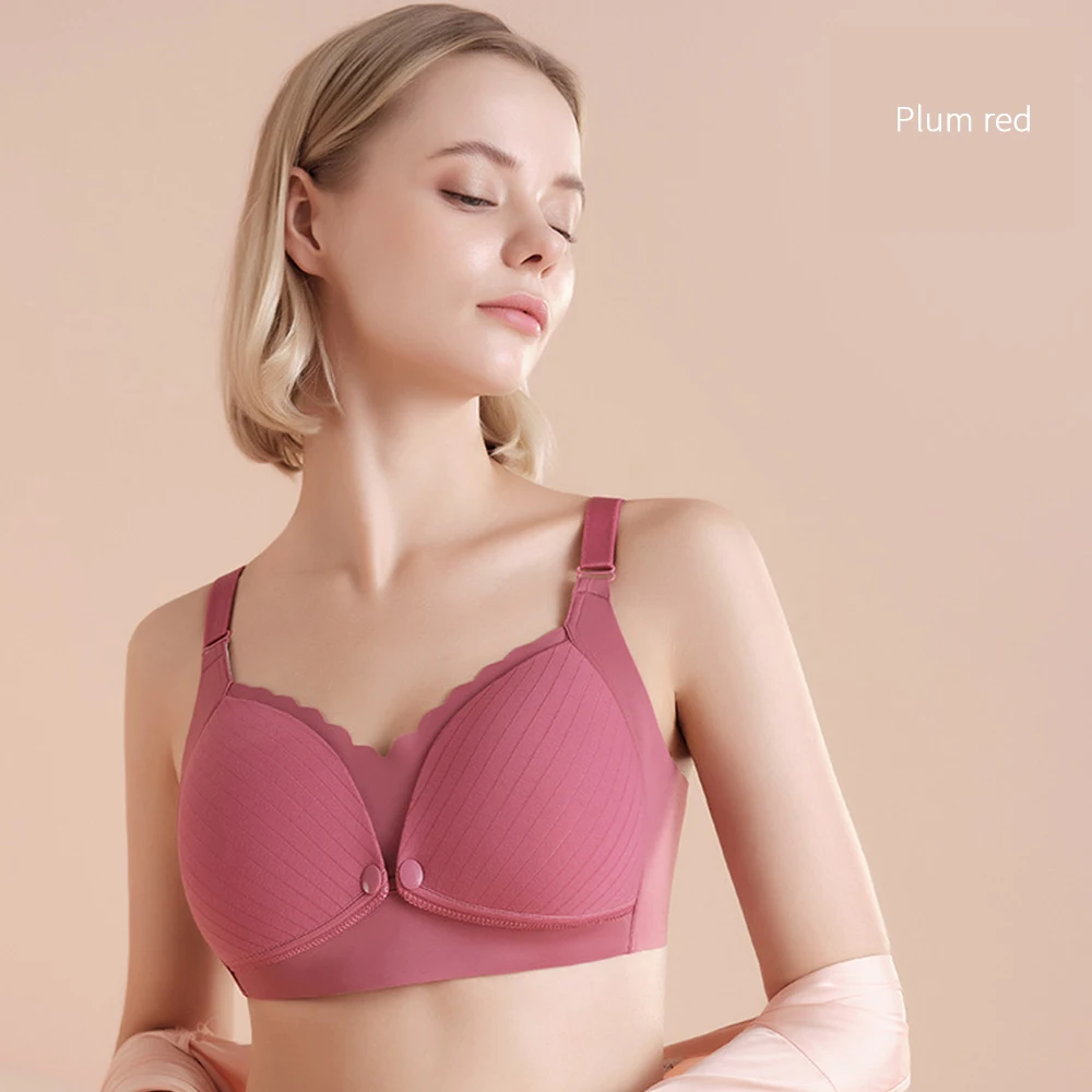 Breast Feeding Bra Thin Maternity Underwear Gathered To Prevent Sagging, Postpartum Feeding, Large Size, Special For Pregnancy