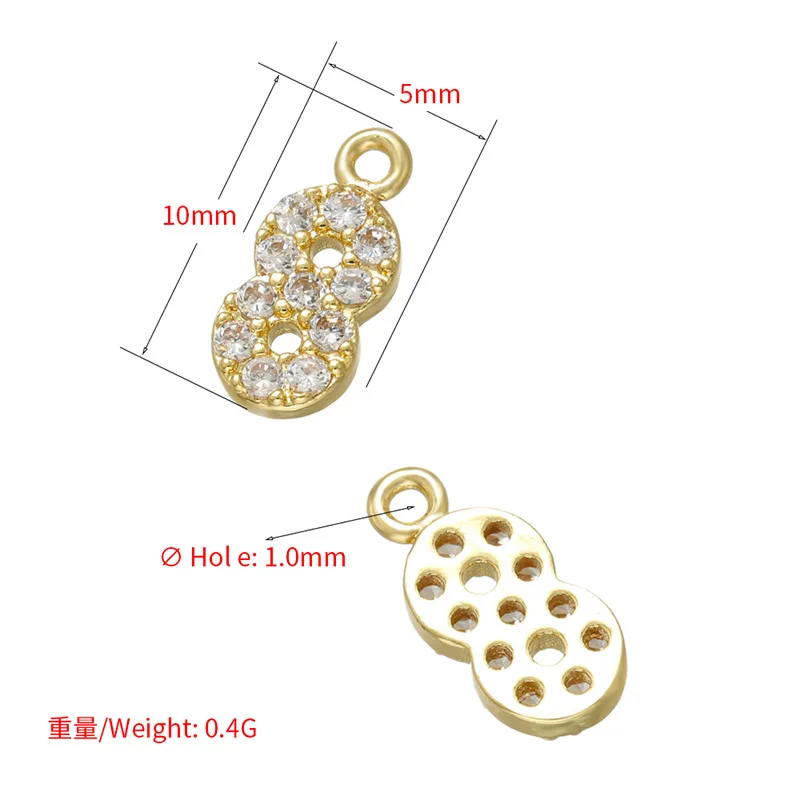 Customize DIY Digital Number 0123456789 Choker Charm Necklace Shinning Zircon Gold Color Steel Chain Necklace Collar Jewelry