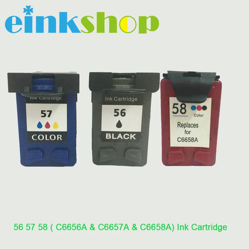 Einkshop compatible ink cartridge C6656A C6657A C6658A  For HP 56 57 58 for hp Officejet J5500 All-in-One Series J5508 J5520