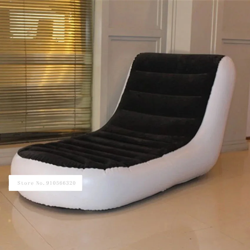 Inflatable Sofa Home Lazy Sofa With Household Electric Pump+Pillow New A806 L-shaped Inflatable Sofa Bed Single Outdoor Portable