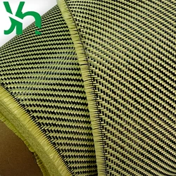 3K240g yellow and black twill Kevlar blend fabric can be used for surface changes on off-road vehicles