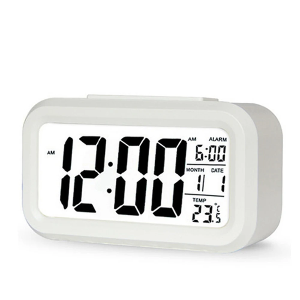 2022 led digital despertador backlight snooze mudo calendário desktop eletrônico bcaklight relógio de mesa