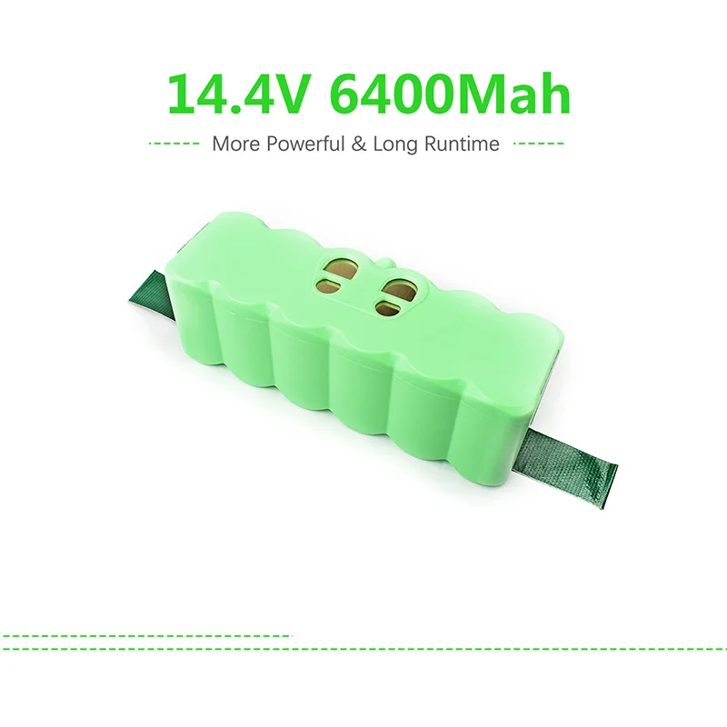 Powtree 6400mAh 14.4V ليثيوم أيون بطارية قابلة للشحن ل اي روبوت رومبا 500 550 620 650 760 770 800 سلسلة مكنسة كهربائية البطارية