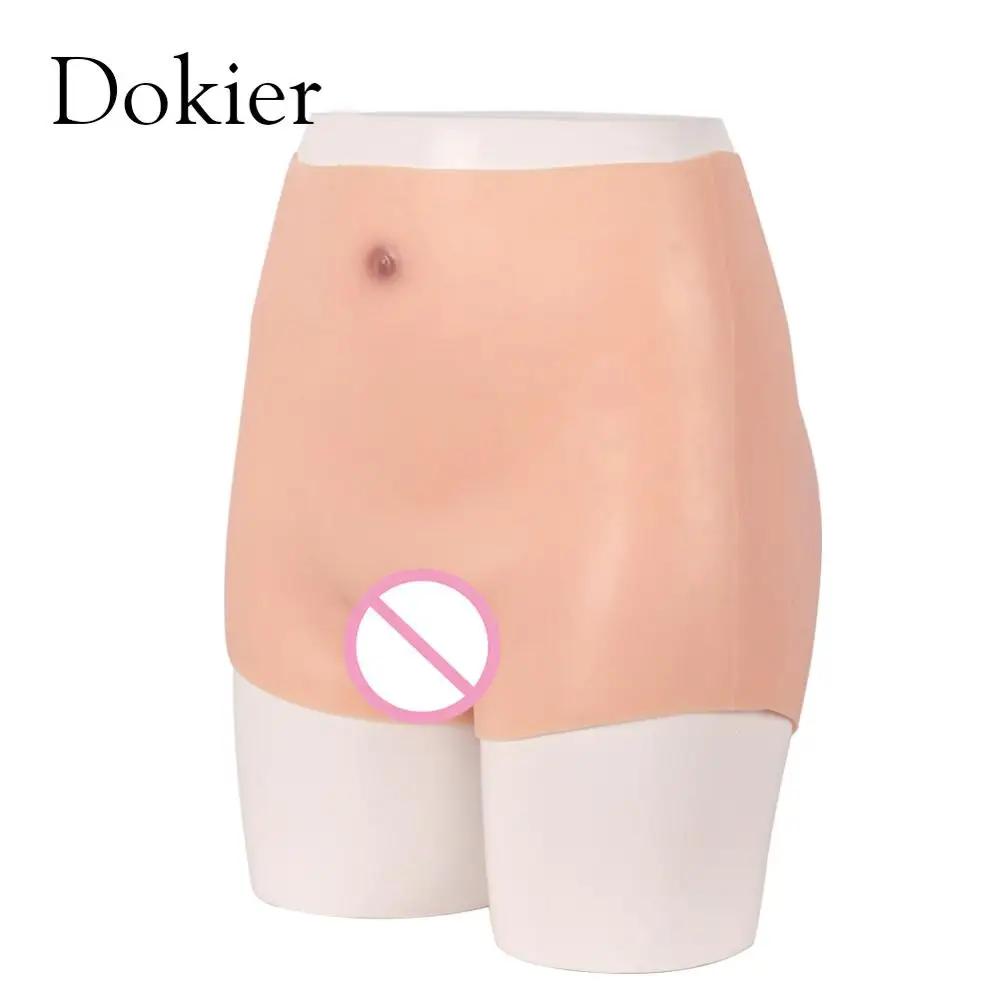 Dokier Silicone Realistic Vagina Pants  Shemale Crossdresser Pussy Pants Transgender Artificial Sex Fake Vagina Drag Queen