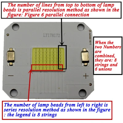 10 series 7 parallel 160W Projector Repair Diy Accessories Projector LED Bulb Light Source 86 High Power LED Light