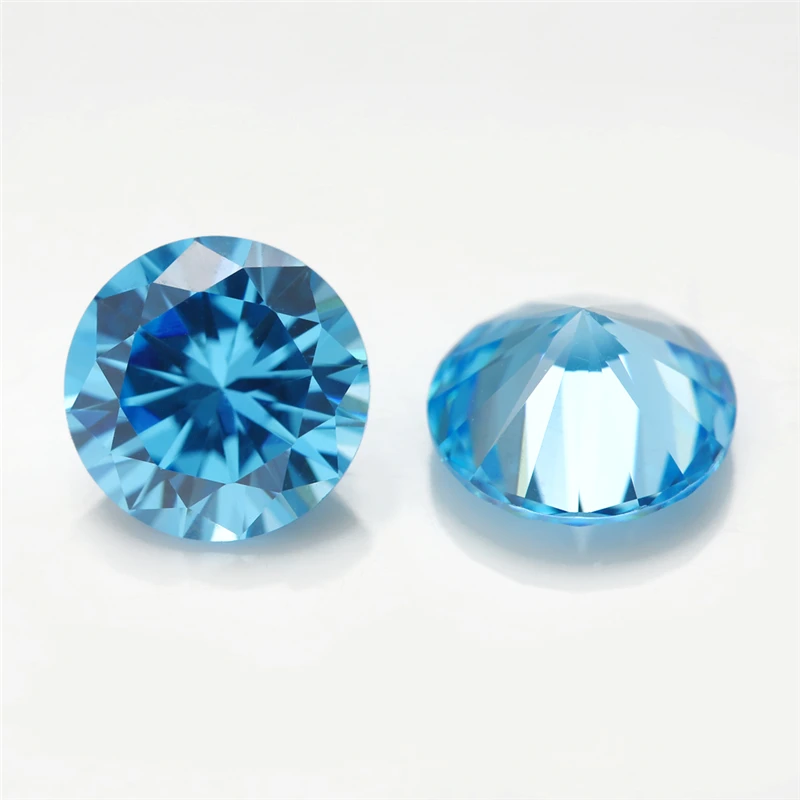 1~12mm 5A Runde Lose Zirkonia-Steine Weiß Granat Amethyst Grün Meerblau Mix 5 Farben CZ Edelsteine für Schmuckherstellung – Detail 4