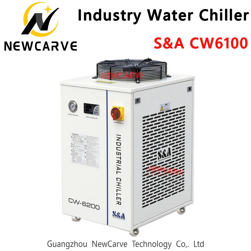 

Industrial Water Cool Chiller S&A CW6100 4200W Capacity For CO2 Laser Machine Cooling 400W CO2 Laser Tube NEWCARVE