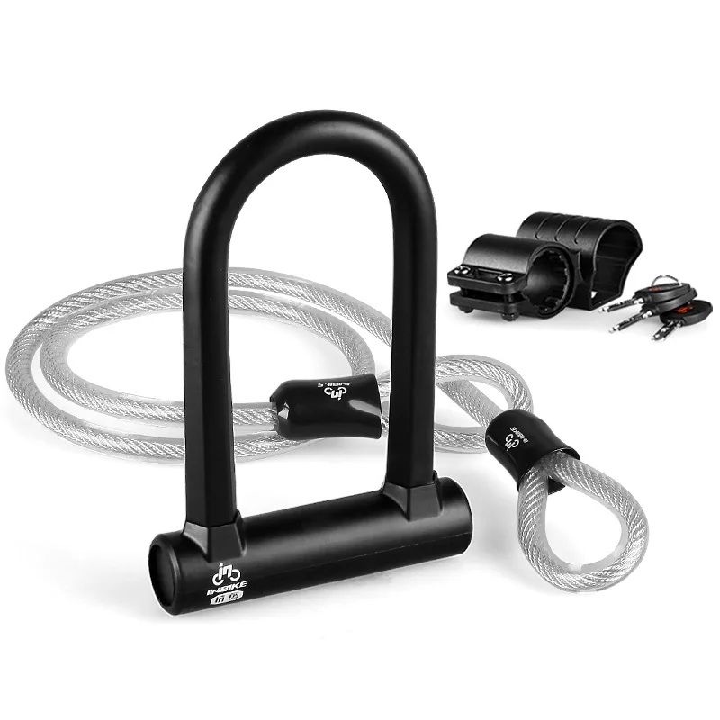 1PC Bicycle U Lock Road Bike Lock Security Anti-theft Padlock Steel Cable Bike Lock Cycling Equipment New