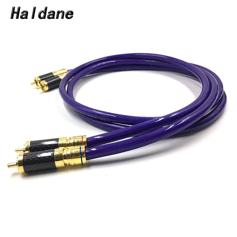 Haldane Pair HIFI 2RCA Male Cable RCABalanced Reference Interconnect Audio Cable Gold plated PLUG for MC-SILVER IT-65G Wire