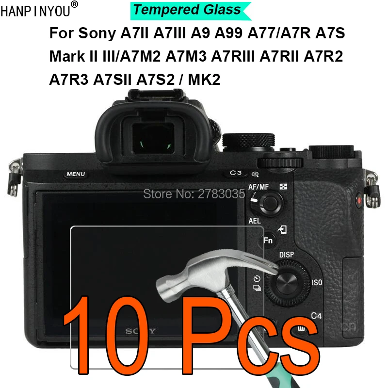 10 قطعة/الوحدة لسوني A7II A7III A9 A99 A77 A7R A7S مارك II III / A7M2 A7M3 A7RIII A7RII A7R2 الزجاج المقسى فيلم حامي الشاشة