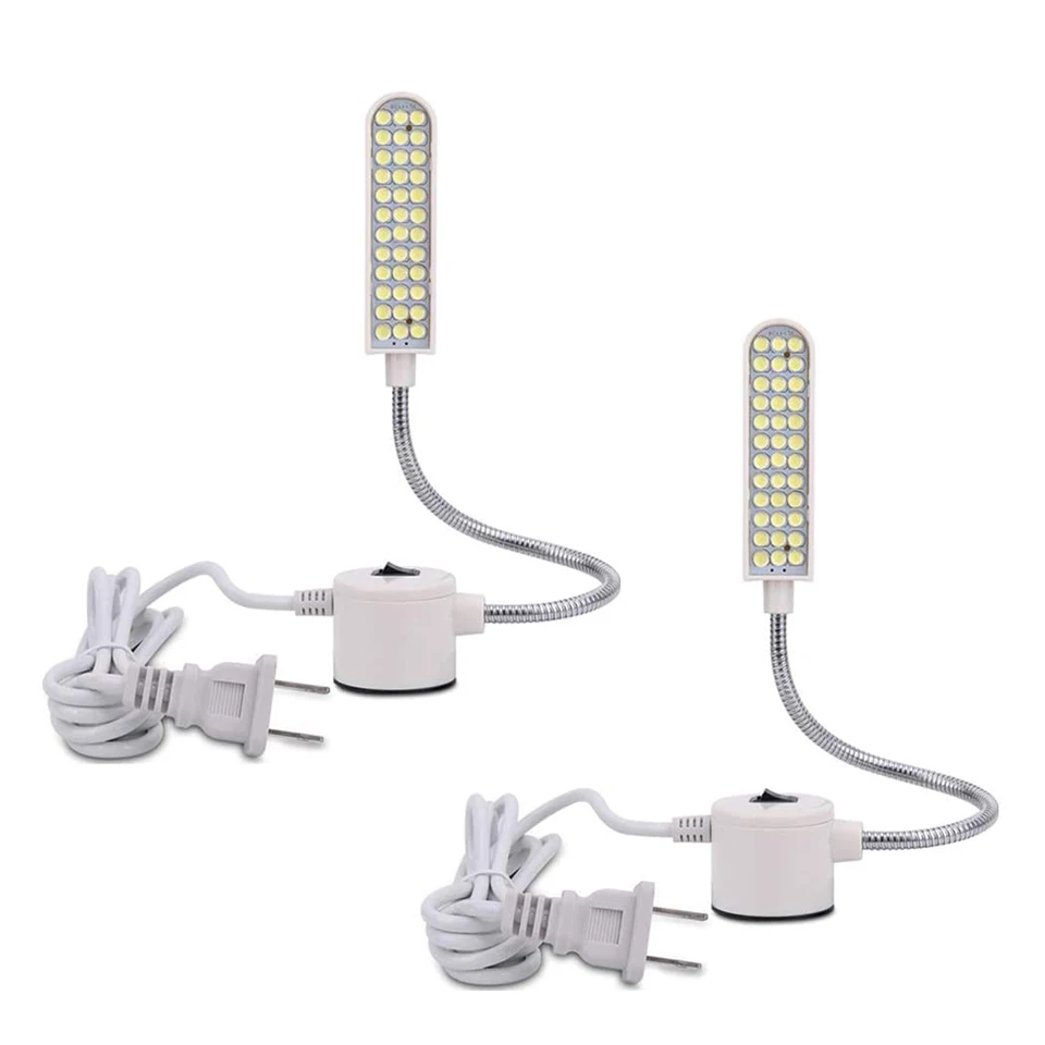 Iluminação industrial máquina de costura luzes 30leds multifuncional flexível lâmpada de trabalho luz de costura magnética para broca imprensa torno