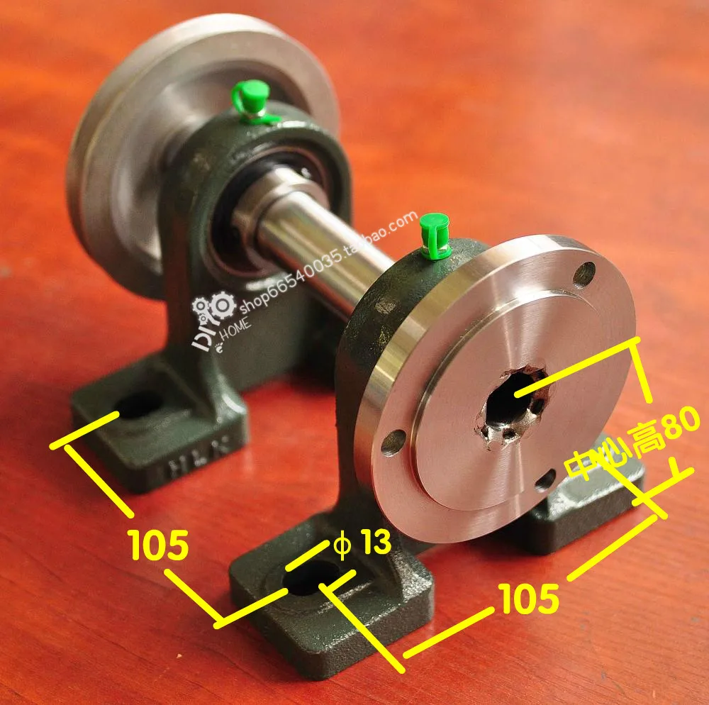 Woodworking Lathe 80/100 Lathe Spindle, Through Hole 19mm, DIY Bead Machine, Flange Spindle, Woodworking Lathe