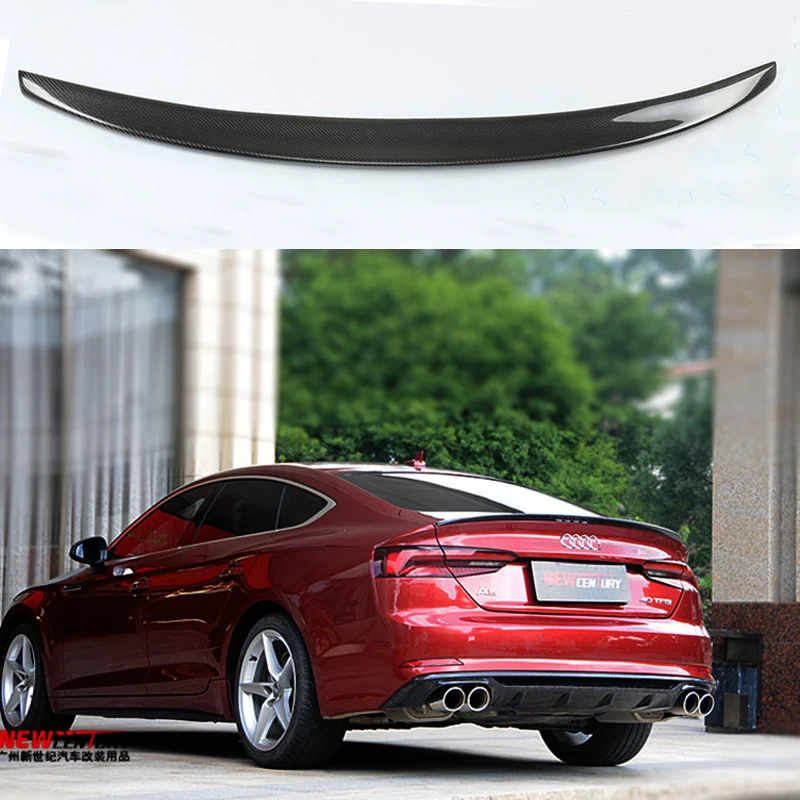 

S5 Style Carbon Fiber Rear Trunk Spoiler Wing Fit for Audi A5 4Doors Sedan 2017 2018 2019