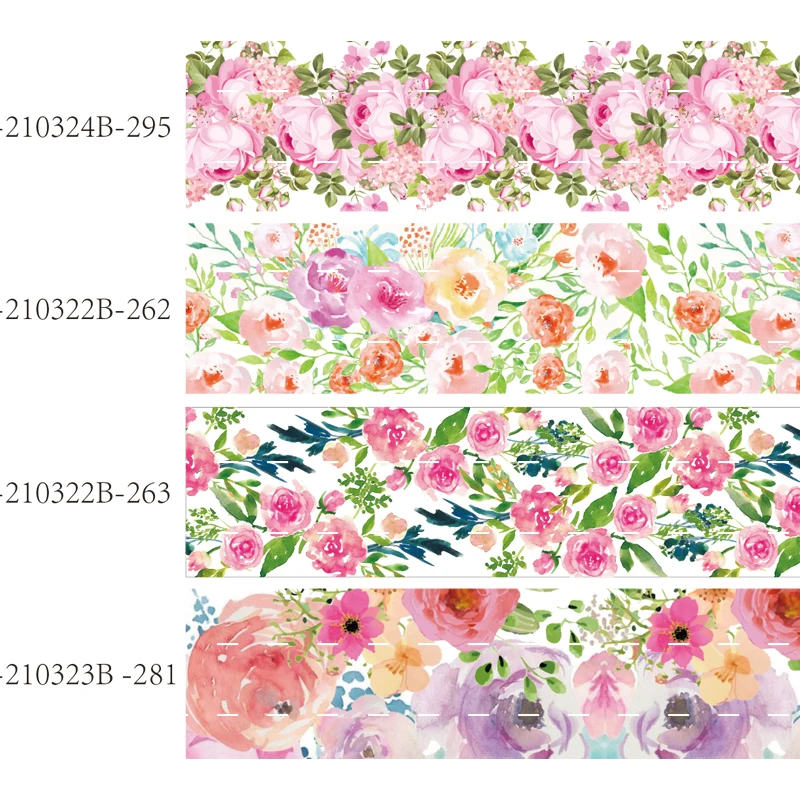 New  flower pattern printed grosgrain ribbon 50yards 16MM 22MM 25MM 38MM