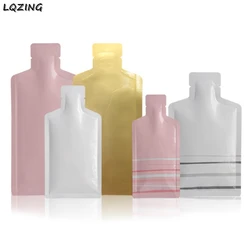 100pcs Gold Bottle Shape Aluminum Foil Bag,Pink/White Self Seal Packing Food Bag Retail Powder Liquid Pack Pouches