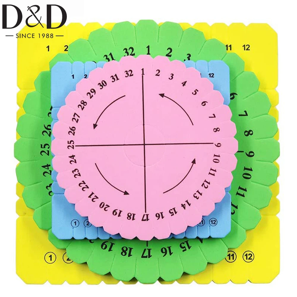 D&D Kumihimo Disks Set 10cm/15cm 4 Different Looms Braiding Flat Round Square for DIY Kumihimo Beading Cord Disk Braiding