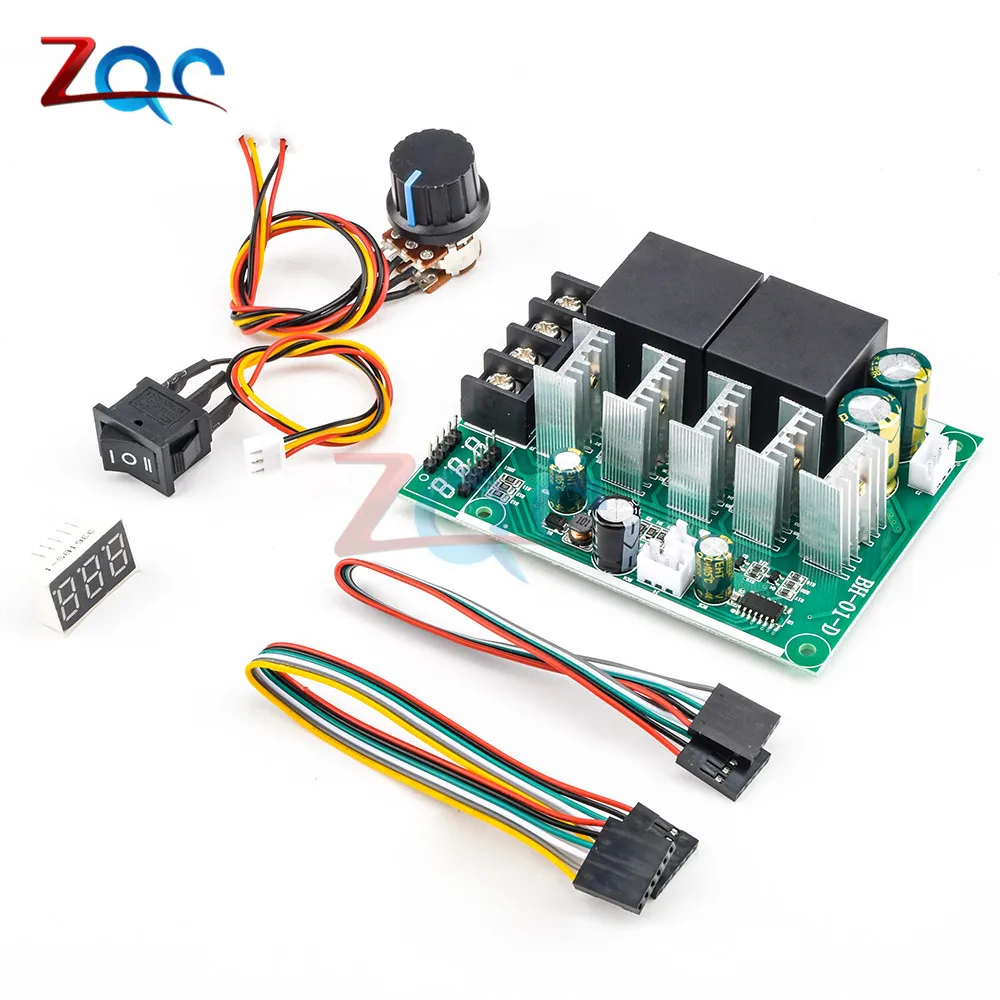 PWM DC Motor Speed Controller DC 10 -55V Digital LED Display 0 -100% Adjustable Drive Module Input MAX 60A 12V 24V 36V 48V