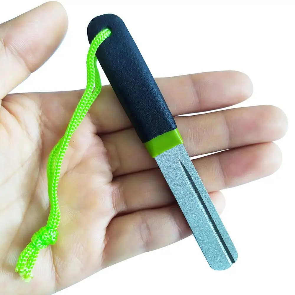 1-piece Fishing Hook Sharpener Diamond Edge Hook File Double Side Sharpening Tool for Fishhook Needle Knife