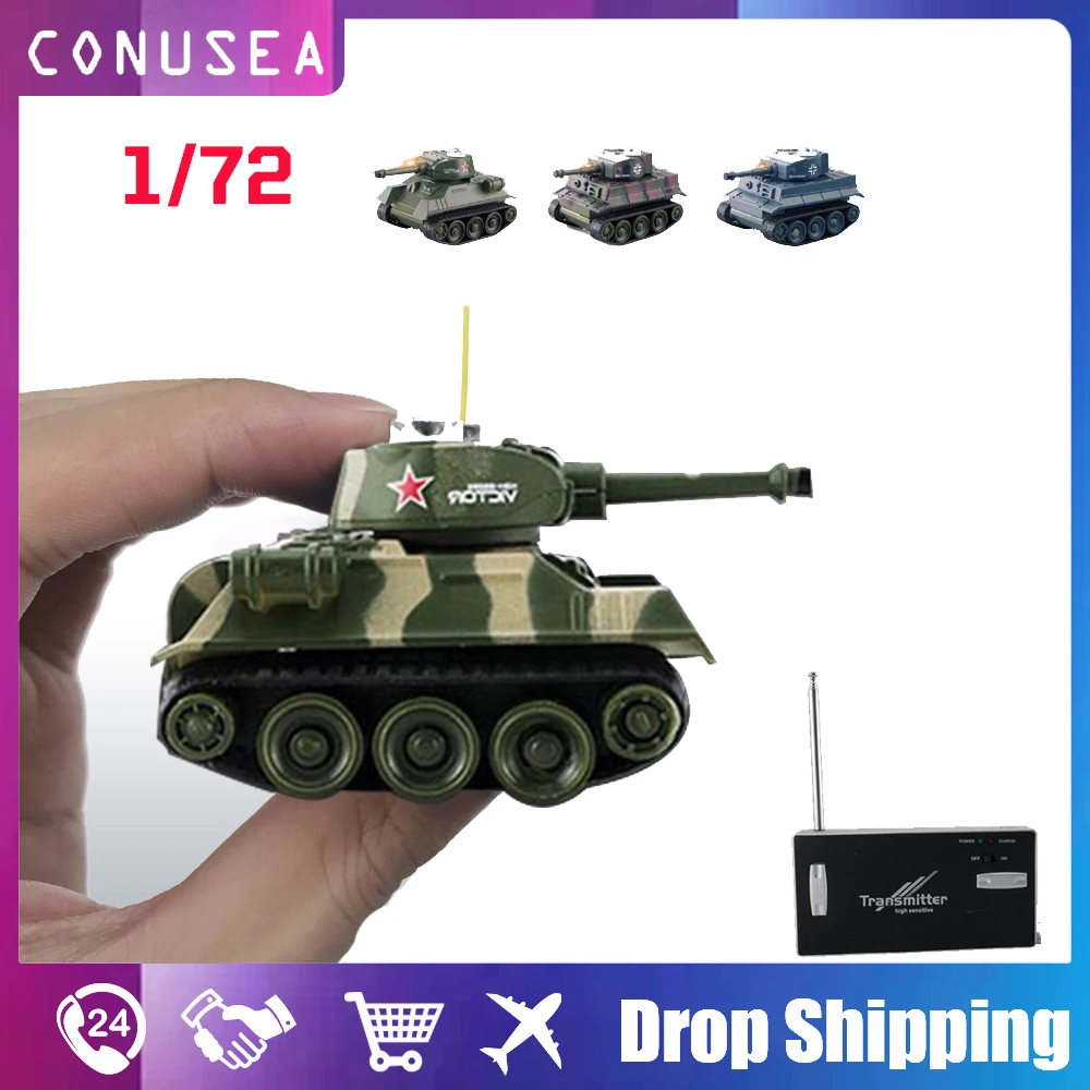 

1/72 Scale Mini Rc Tank Battle Model World of Tanks War Prefabricated Tank Models Remote Control Car Electronic Toys for Boys