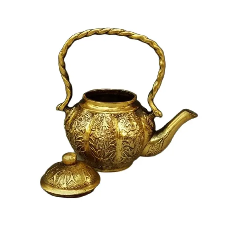 

Antique brass ornaments decoration craft gift teapot pot kettle Home Furnishing collection