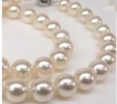 Genuine AAA 8mm WHITE south sea AKOYA SHELL PEARL NECKLACE 18\