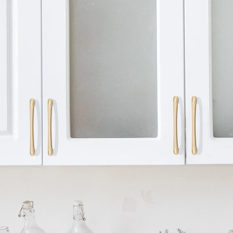 Aluminum Alloy Furniture Handle Golden Luxury Nordic Kitchen Cabinet Door Handle Single Hole Wardrobe Drawer Knob Round