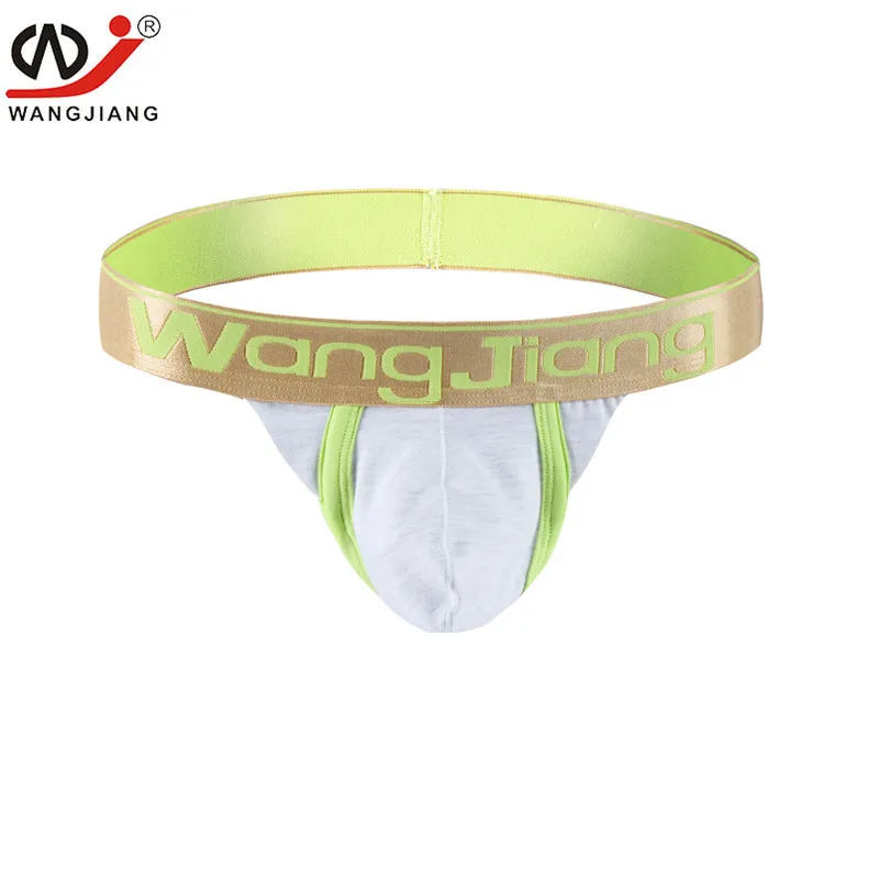 WJ Men's Underwear Sexy Strapless G-string Mooning Foreign Trade Cotton Soft T-back 1018WD