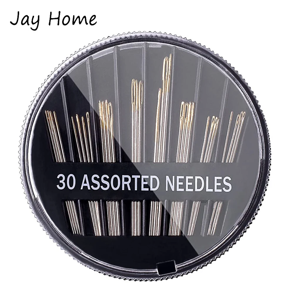 30Pcs Assorted Sewing Needles with Case DIY Crafts Stitching Embroidery Hand Sewing Needles Quilting Repair Sewing Accessories