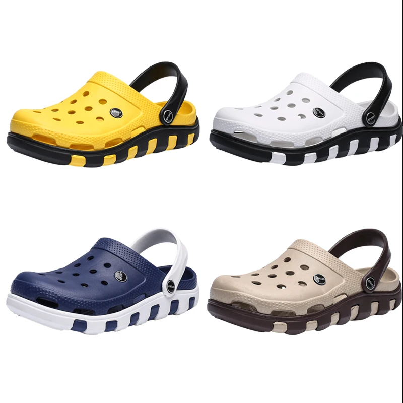 Zuecos cómodos de verano para hombre y mujer, sandalias informales transpirables de inyección EVA, zapatillas de playa, zapatos de agua, zuecos