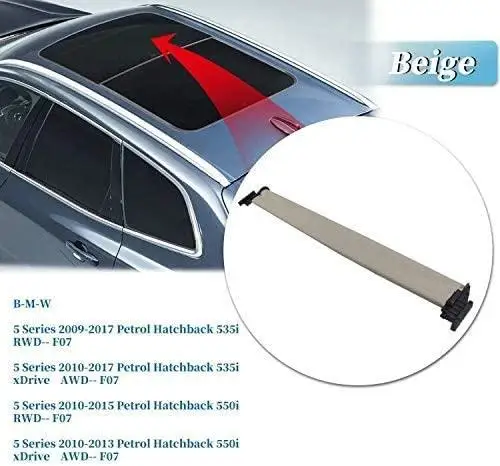 AP03 Beige Sun Shade Sunroof Curtain Cover For BMW 5 Series Gran Turismo F07 535i 550i 54107237593 54107237592 54107237591