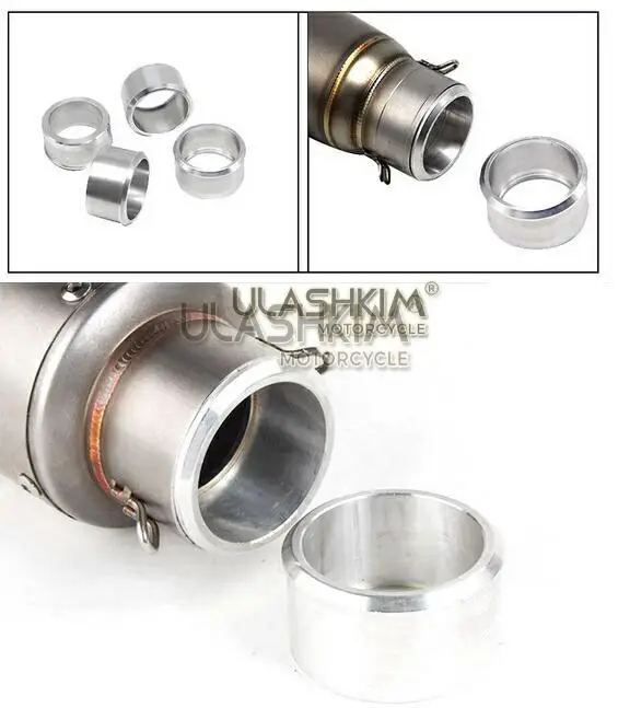 universal Motorcycle exhaust pie Convertor Adapter Steel Motorcycle Exhaust Connector Connecting Link Down Pipes Q image 6