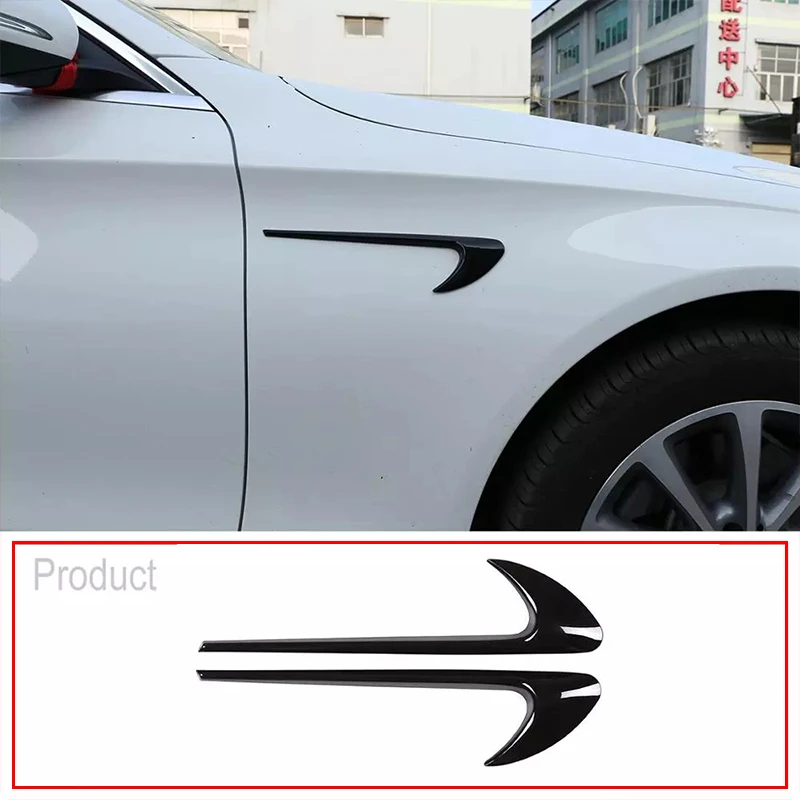 1 Pair Car Side Air Vent Cover Trim Fender Sticker For Mercedes Benz E Class W213 C-Class W205 Refit E63S AMG External Stickers