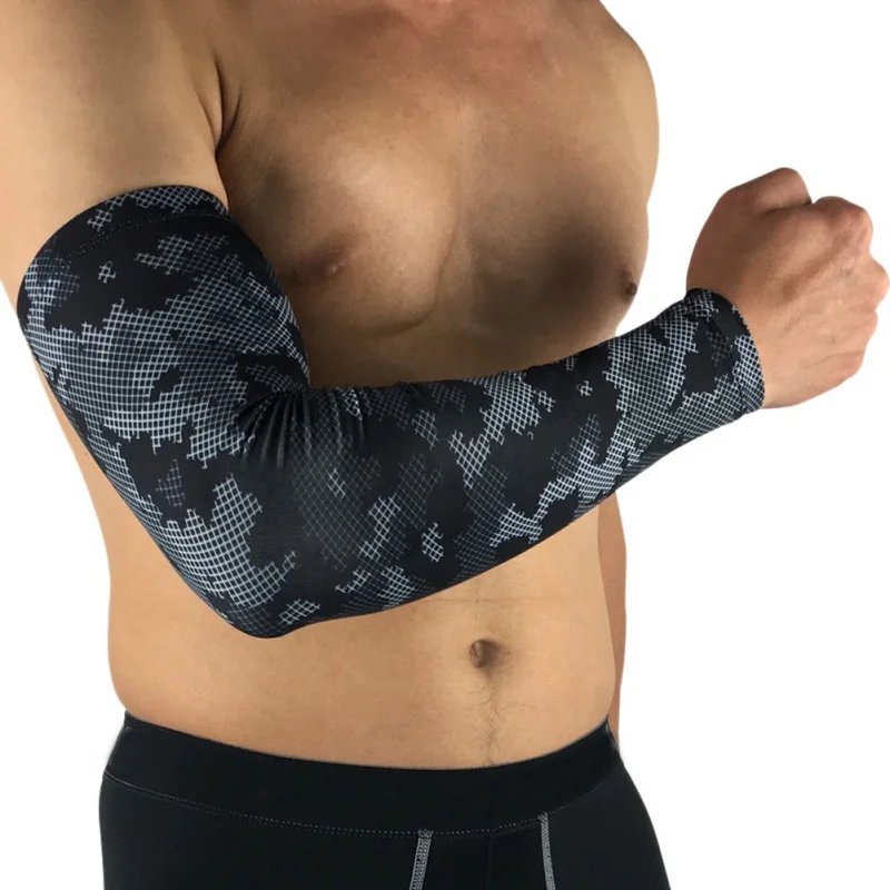 1pc Elbow Pads Sleeve Polyester Spandex Breathable Anti Slip Sunshade Elastic Arms Wrap Protector