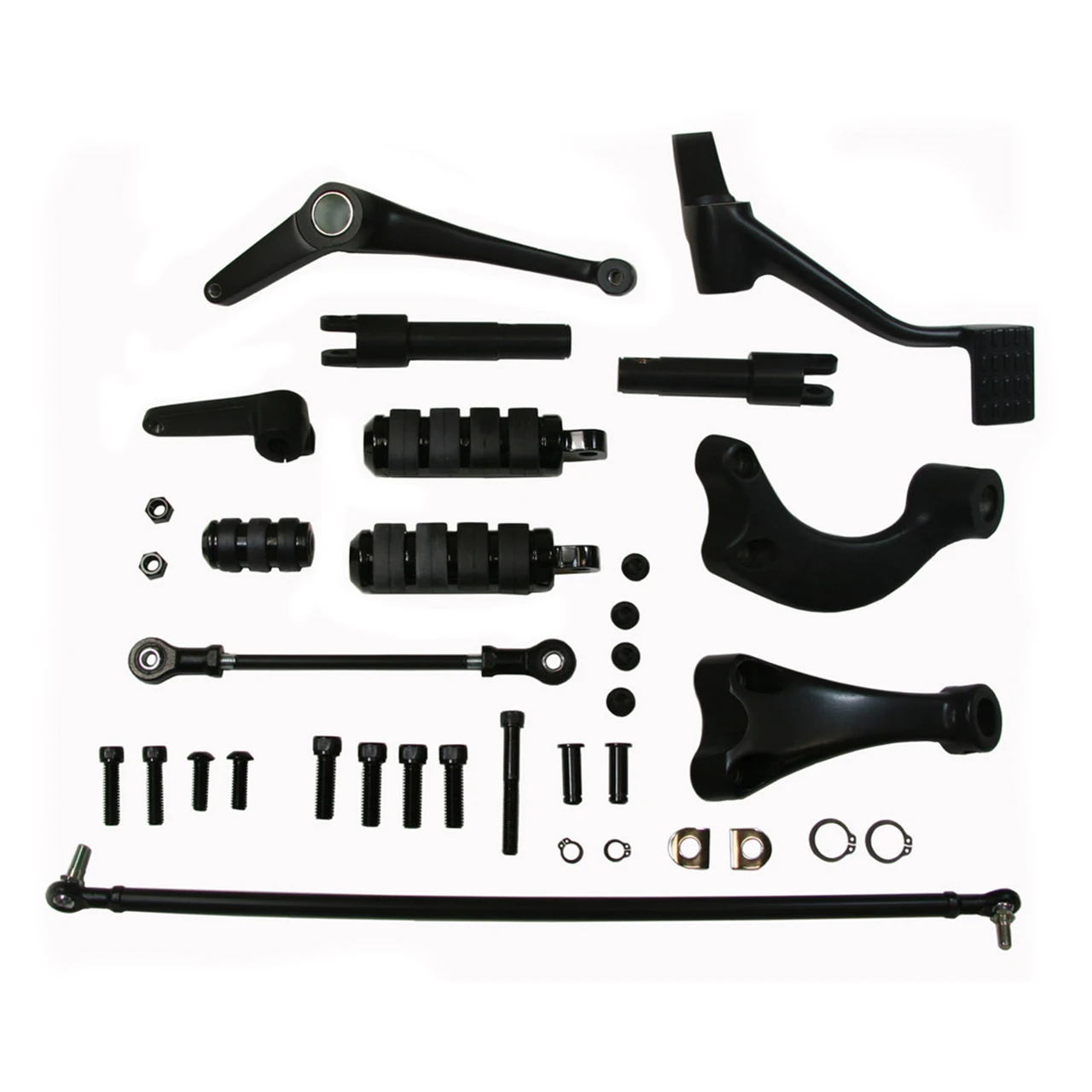 Motorrad-Vorwärtssteuerung, komplettes Kit, Heringe, Hebelgestänge, schwarz, für Harley Sportster 1200, Custom Seventy Two 883, Eisen 04–22