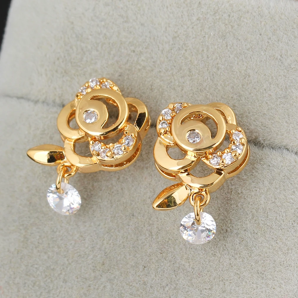 Love & Annie AAA CZ Element Flower Stud Earrings Cute Earring for Women Small Earrings Girls Love Gift