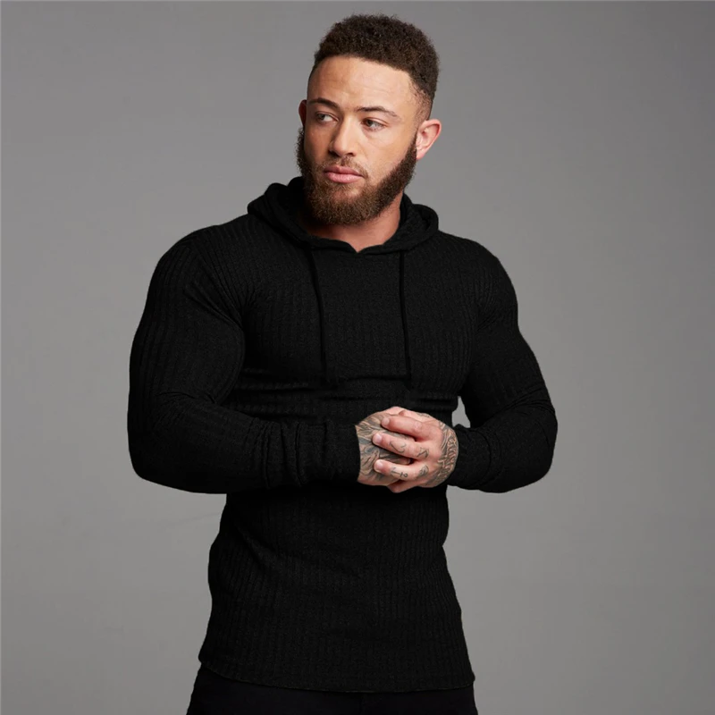 Fashion Winter Warm Hooded Sweaters Men Turtleneck Mens Sweaters Slim Fit Pullover Men Classic Sweter Men Knitwear Pull Homme