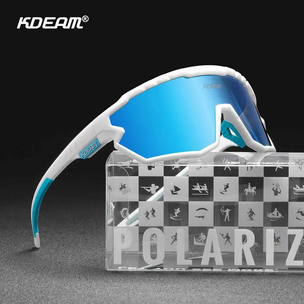 TR90 Performance Sports Sunglasses Polarized 3D KDEAM Brand Logo Summer-Athletics Goggles For Men Built-In Myopia Frame KD717