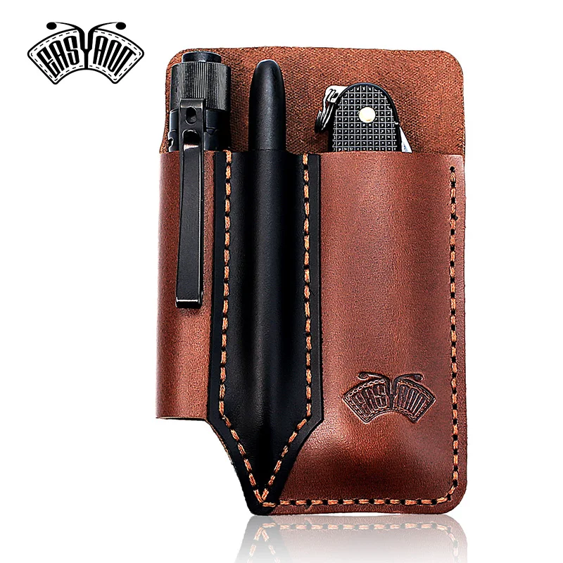 EASYANT Tasca Organizer In Pelle Fodero Della Lama Handmade EDC Strumento Del Sacchetto Multiuso Accessori